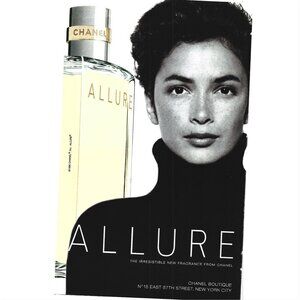 Chanel Allure Perfume Fragrance New York City 1990s  Vintage Print Ad